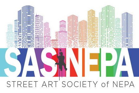 Street Art Society NEPA logo top section buildings